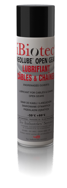 lubrificante bituminoso adesivo per cavi metallici, catene di movimentazione e sollevamento, ingranaggi scoperti. lubrificazione ad immersione. lubrificante speciale cavi metallici e componenti scoperti. catene di movimentazione e sollevamento. Estrema pressione, antiusura. Spray bituminoso. aerosol rivestimento bituminoso. lubrificante cavi. aerosol  lubrificante cavo. lubrificante catene. lubrificante catene di sollevamento. Grasso catena di sollevamento. Lubrificante catene di movimentazione. Grasso catene di movimentazione. aerosol lubrificante catene. grasso cavi metallici. grasso cavi in acciaio. grasso componenti scoperti. lubrificante componenti scoperti. Lubrificante ingranaggi. grassi tecnici. grassi tecnici ibiotec. lubrificanti industriali. produttore grassi tecnici. Produttori grassi industriali. produttori lubrificanti industriali. Fornitori grassi tecnici. Fornitori grassi industriali. fornitori lubrificanti industriali. Aerosol tecnici. Aerosol manutenzione. Fornitori di aerosol. Produttori aerosol